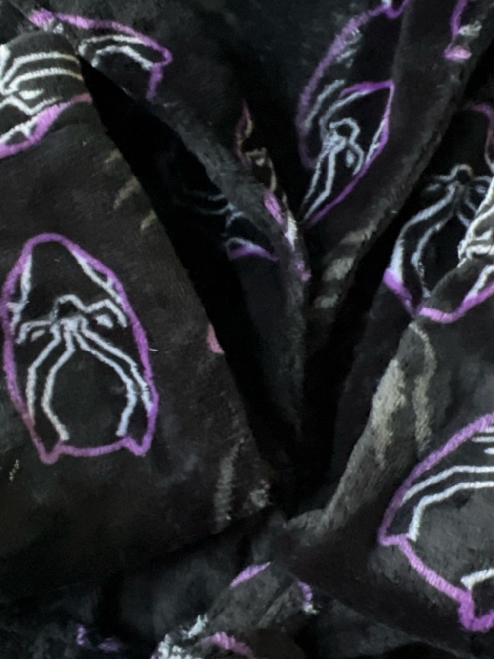 Avenger Black Kids Pajama Pants with Purple Spider Motif